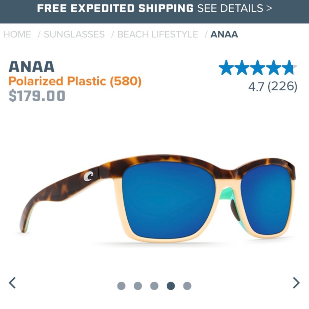 Costa Del Mar Polarized Sunglasses